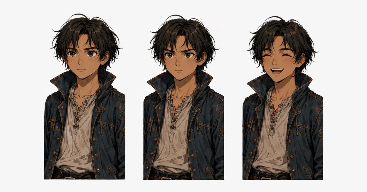 Caleb Coorl, three expressions.